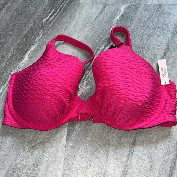 LVS Swim Mix & Match Icon Push-Up Bikini Top Forever hot Pink 38D underwire - Picture 6 of 13